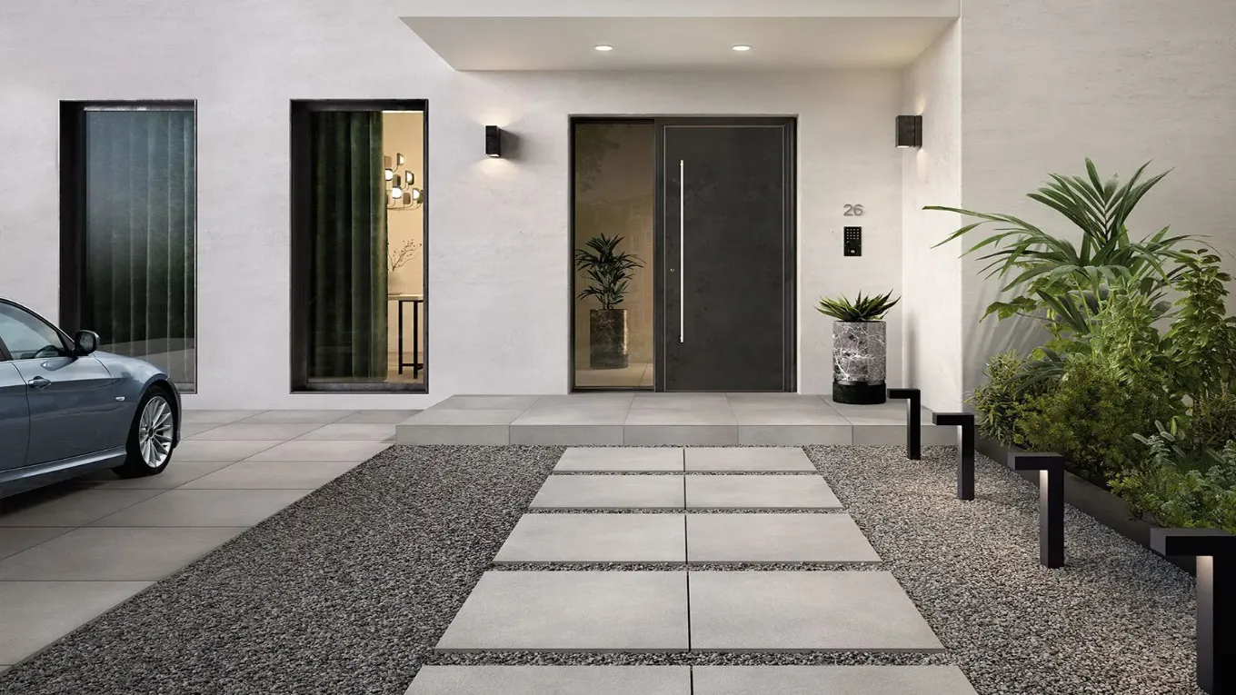 porcelain tiles in entrace